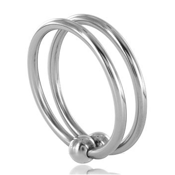 METAL HARD - DOUBLE GLANS RING 28MM METAL HARD  NOCTURNA DESIRES