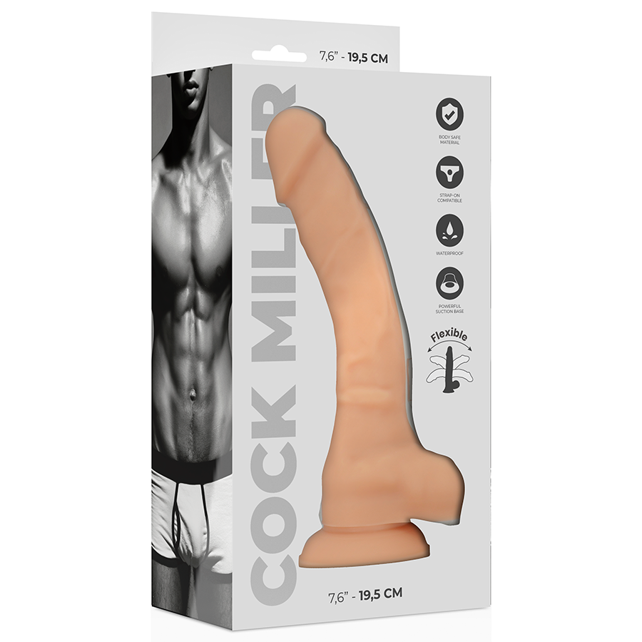 COCK MILLER - DILDO REALISTIC SILICONE DENSITY ARTICULABLE FLESH 19.5 CM - NOCTURNA DESIRES