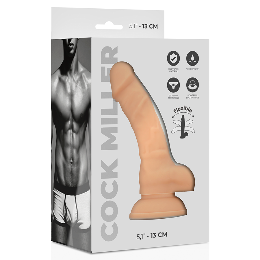 COCK MILLER - SILICONE DENSITY COCKSIL ARTICULABLE 13 CM - NOCTURNA DESIRES