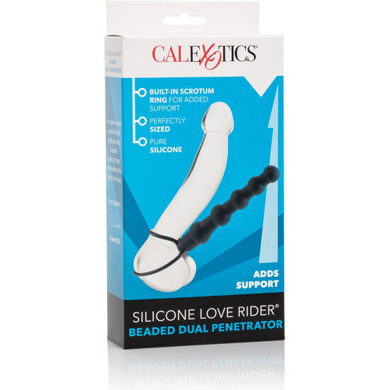 CALEXOTICS - BEADED DUAL PENETRATOR BLACK - NOCTURNA DESIRES