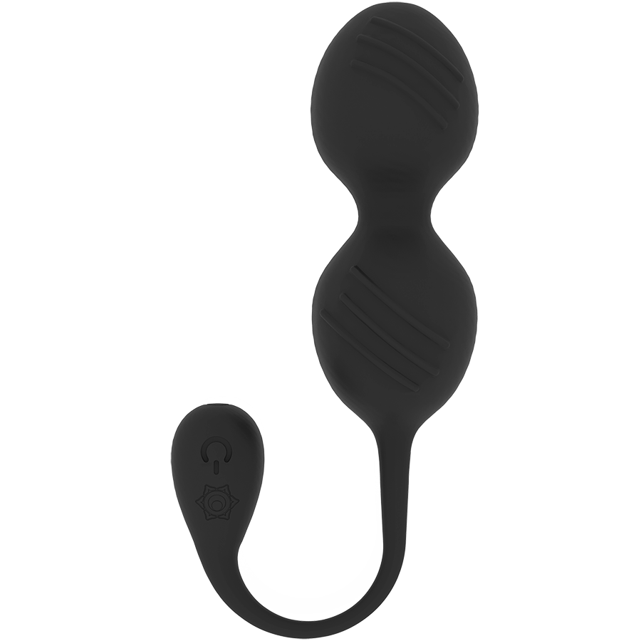 RITHUAL - NISHA RECHARGEABLE VIBRATING KEGEL BALLS BLACK - NOCTURNA DESIRES