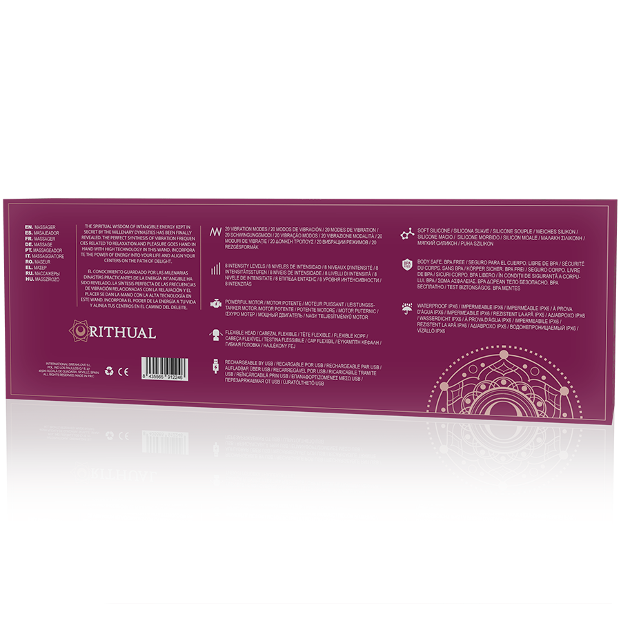 RITHUAL - POWERFUL RECHARGEABLE AKASHA WAND 2.0 ORCHID - NOCTURNA DESIRES