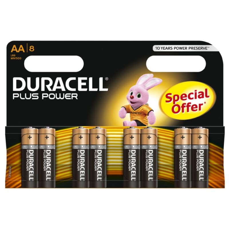 DURACELL - PLUS POWER BATTERY AA LR6 8UNITS - NOCTURNA DESIRES