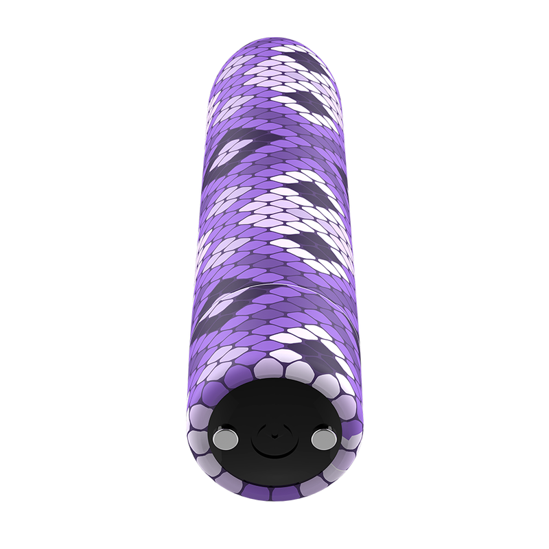 CUSTOM BULLETS - RECHARGEABLE SNAKE PURPLE MAGNETIC BULLET 10 INTENSITIES - NOCTURNA DESIRES