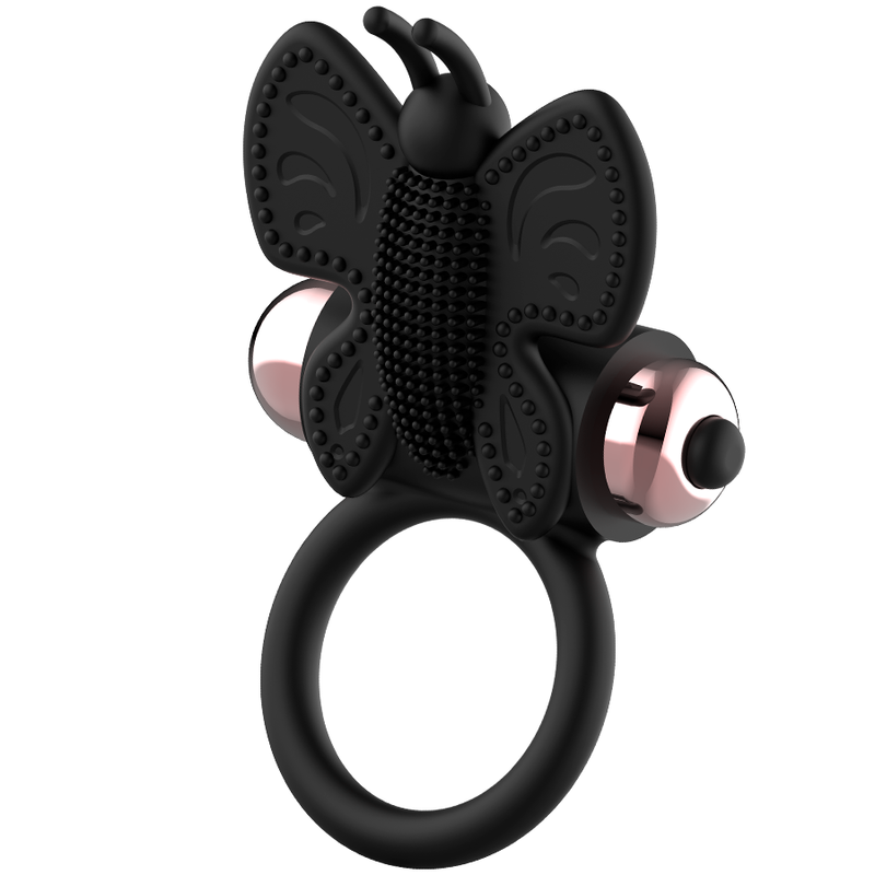 COQUETTE CHIC DESIRE - COCK RING BUTTERFLY WITH VIBRATOR BLACK/ GOLD - NOCTURNA DESIRES