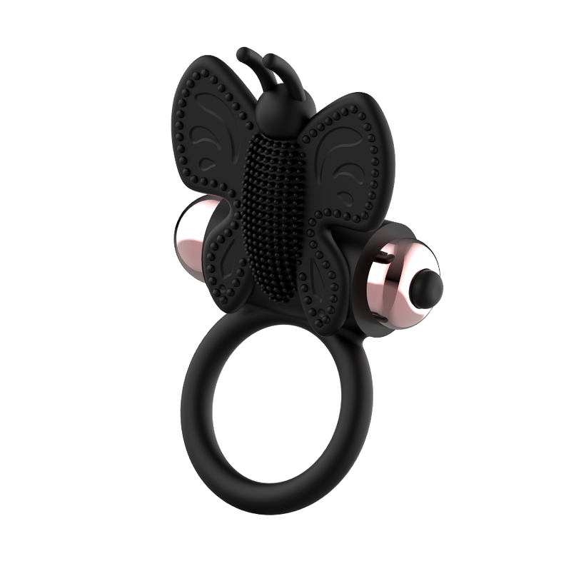 COQUETTE CHIC DESIRE - COCK RING BUTTERFLY WITH VIBRATOR BLACK/ GOLD - NOCTURNA DESIRES