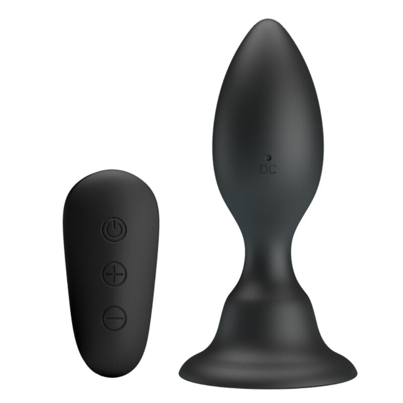 MR PLAY - ANAL PLUG WITH VIBRATION BLACK REMOTE CONTROL - NOCTURNA DESIRES