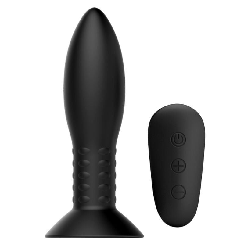 MR PLAY - PLUG WITH BLACK ROTATING BALLS REMOTE CONTROL - NOCTURNA DESIRES
