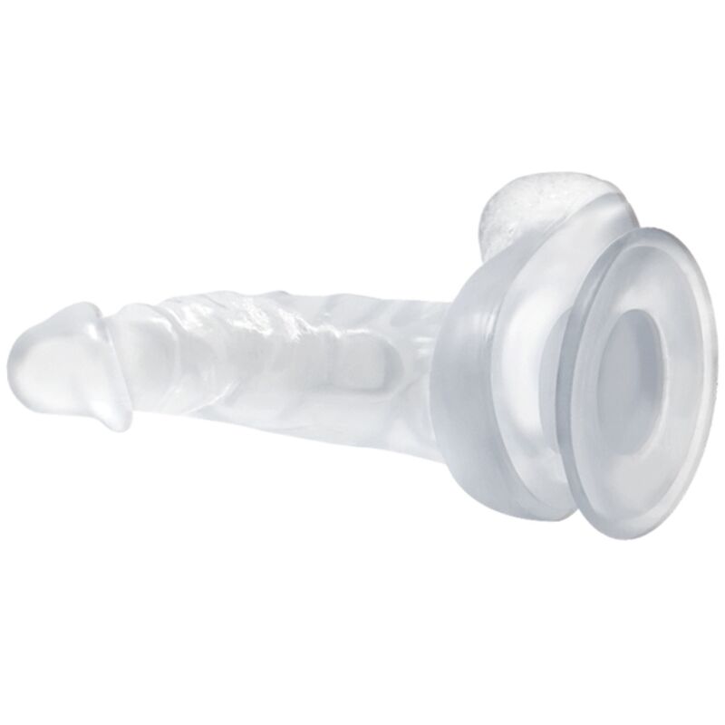 BAILE - REALISTIC DILDO WITH SUCTION CUP AND TESTICLES 16.7 CM TRANSPARENT - NOCTURNA DESIRES