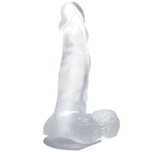BAILE - REALISTIC DILDO WITH SUCTION CUP AND TESTICLES 16.7 CM TRANSPARENT - NOCTURNA DESIRES