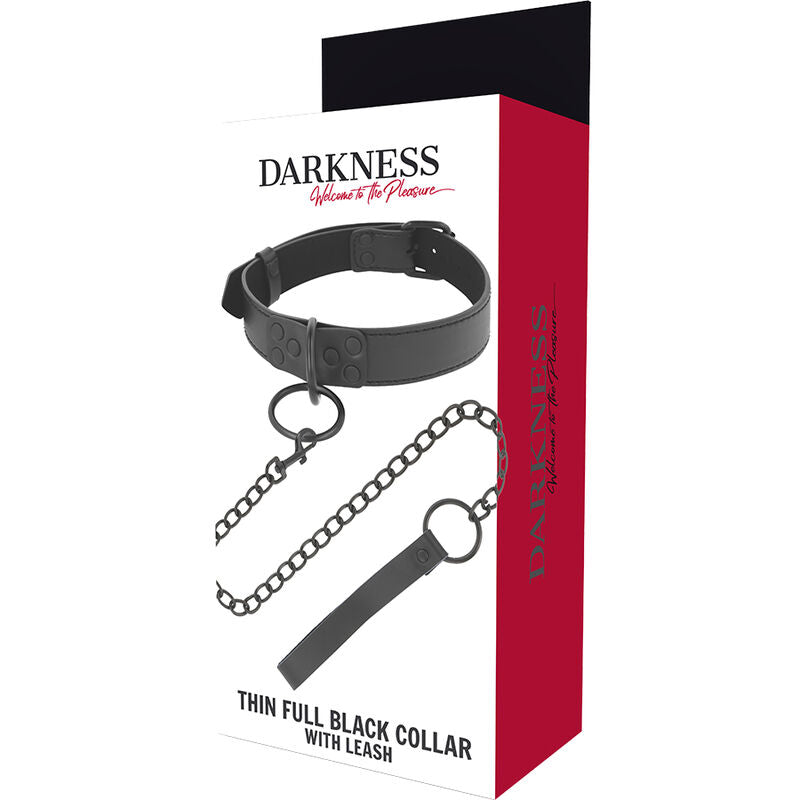 DARKNESS - BLACK NECKLACE WITH CHAIN - NOCTURNA DESIRES
