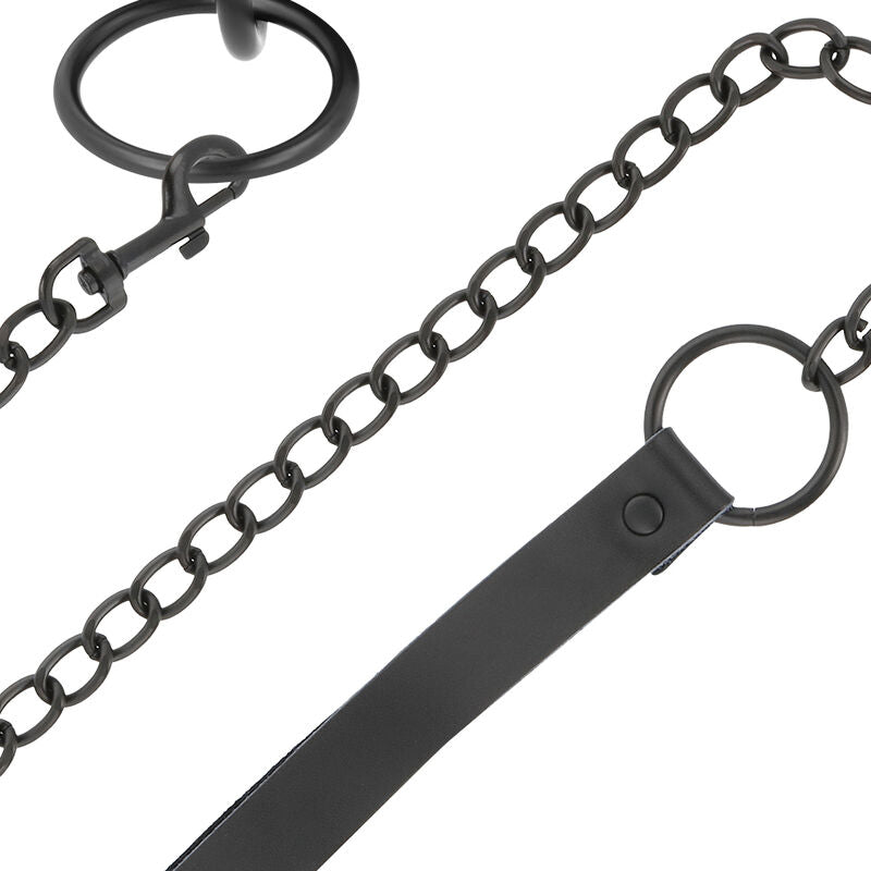 DARKNESS - BLACK NECKLACE WITH CHAIN - NOCTURNA DESIRES