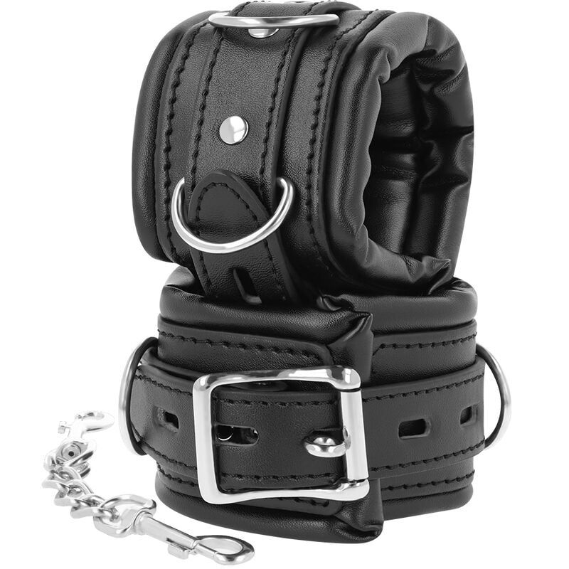 DARKNESS - PADDED BDSM HANDCUFFS - NOCTURNA DESIRES