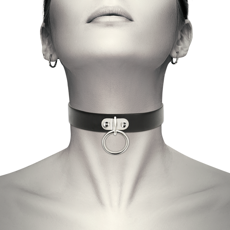 COQUETTE CHIC DESIRE - VEGAN LEATHER NECKLACE WOMAN FETISH ACCESSORY - NOCTURNA DESIRES