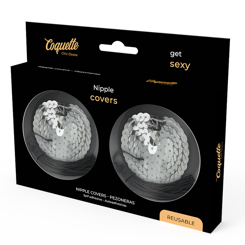 COQUETTE CHIC DESIRE - NIPPLE COVERS SILVER - NOCTURNA DESIRES