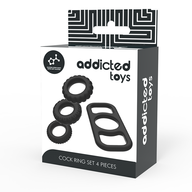ADDICTED TOYS - COCK RING SET 4 PIECES - NOCTURNA DESIRES