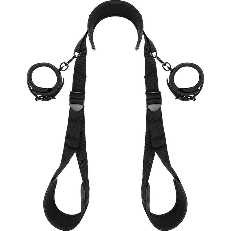 FETISH SUBMISSIVE - OPEN LEGS POSITION WITH NOPRENE LINING HANDCUFFS FETISH SUBMISSIVE BONDAGE  NOCTURNA DESIRES