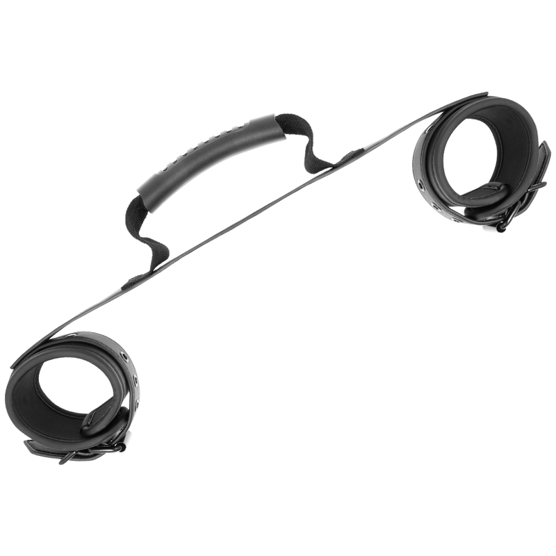 FETISH SUBMISSIVE - NOPRENE LINING HANDCUFFS WITH HANDLE FETISH SUBMISSIVE BONDAGE  NOCTURNA DESIRES