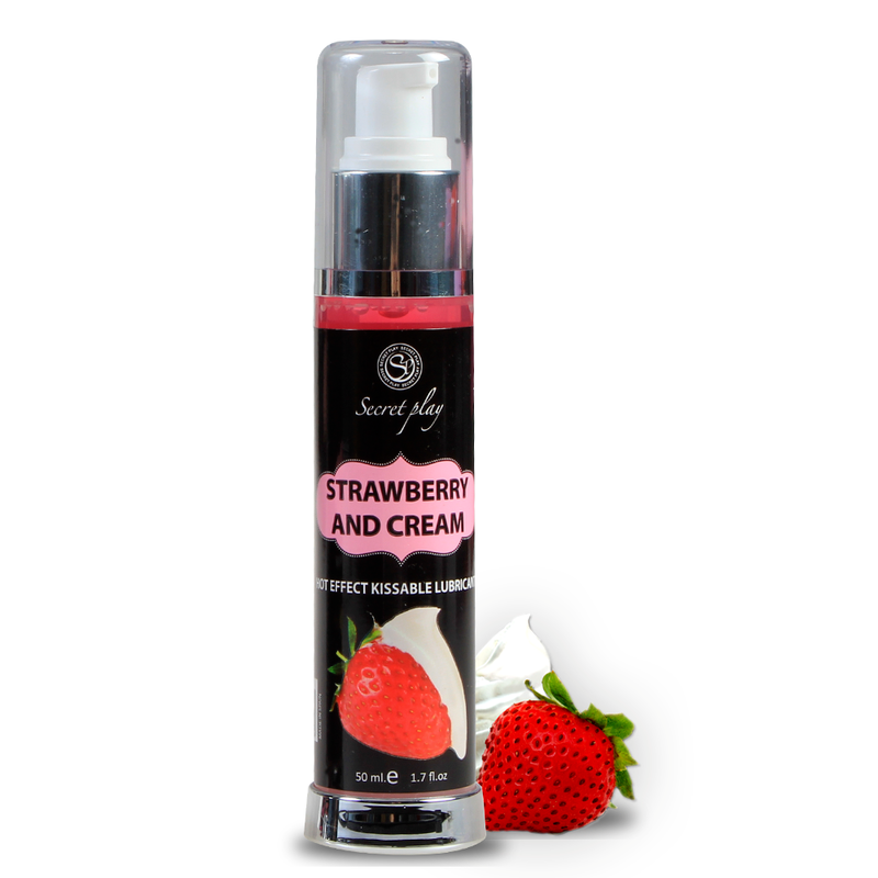 SECRETPLAY - LUBRICANT 2-1 HEAT EFFECT STRAWBERRY & CREAM 50 ML SECRETPLAY COSMETIC  NOCTURNA DESIRES