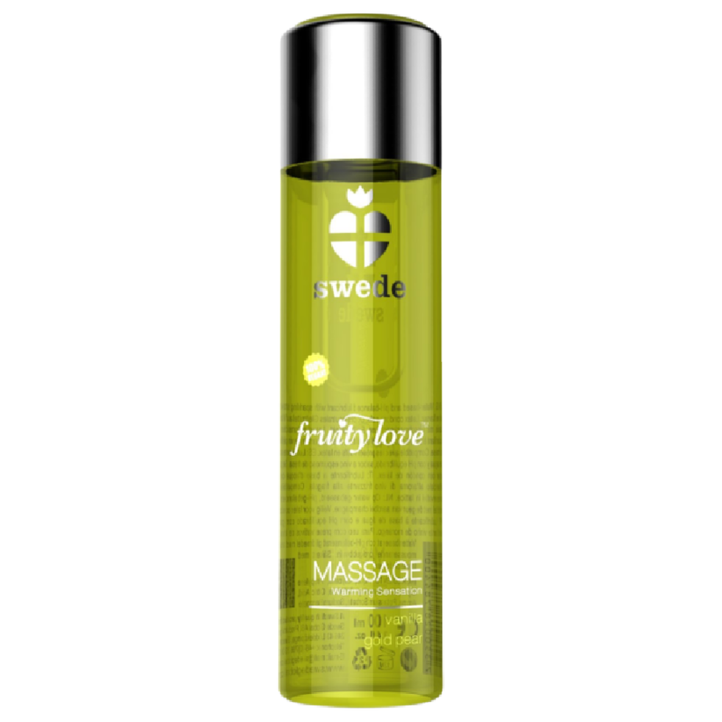 SWEDE - FRUITY LOVE WARMING EFFECT MASSAGE OIL VANILLA AND GOLD PEAR 120 ML - NOCTURNA DESIRES
