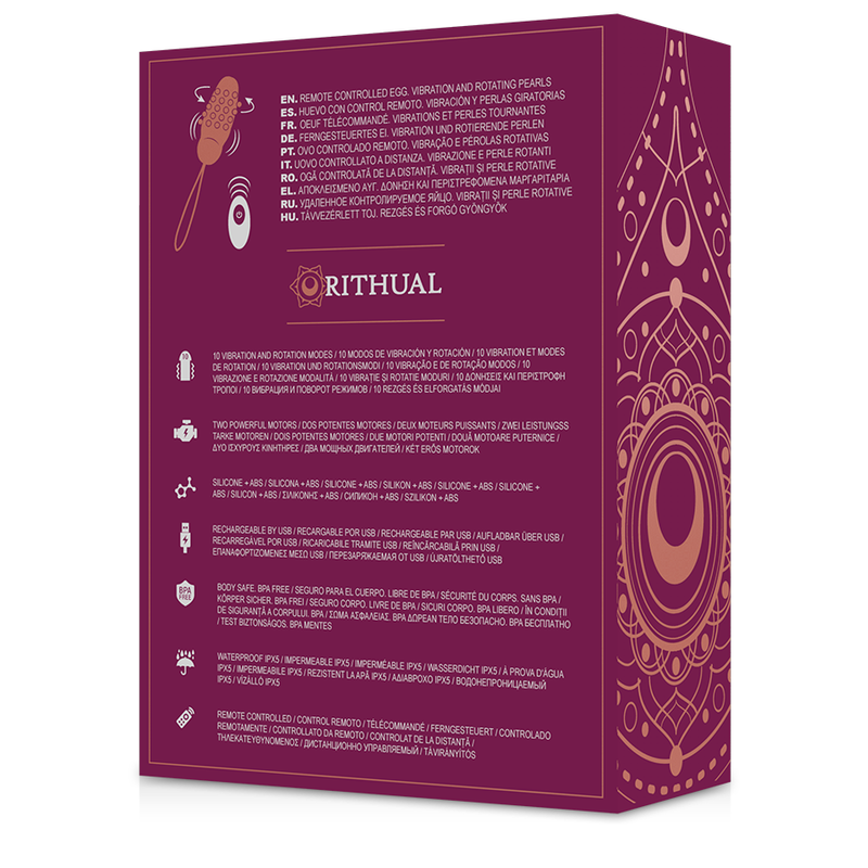 RITHUAL - SITA EGG REMOTE CONTROL BEAD ROTATION + VIBRATION - NOCTURNA DESIRES