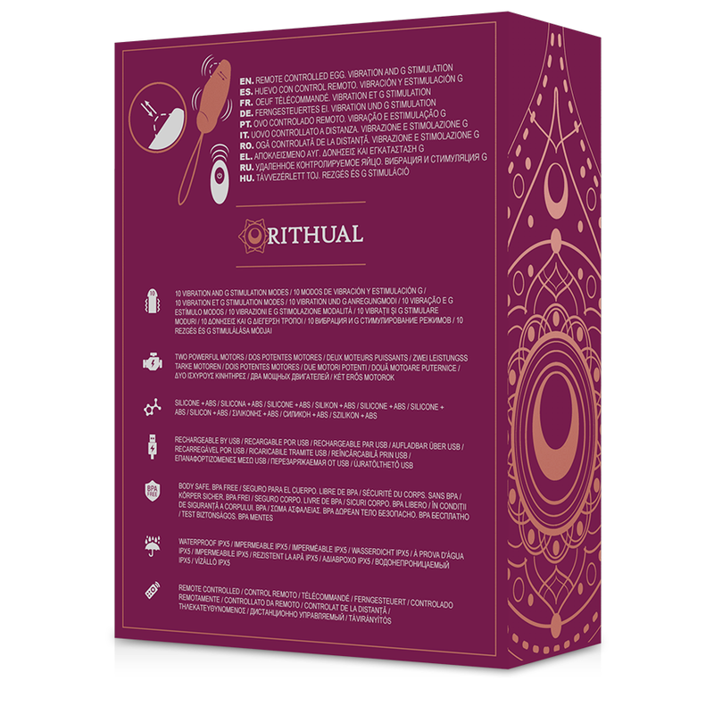 RITHUAL - PRIYA EGG REMOTE CONTROL G-SPOT + VIBRATION - NOCTURNA DESIRES