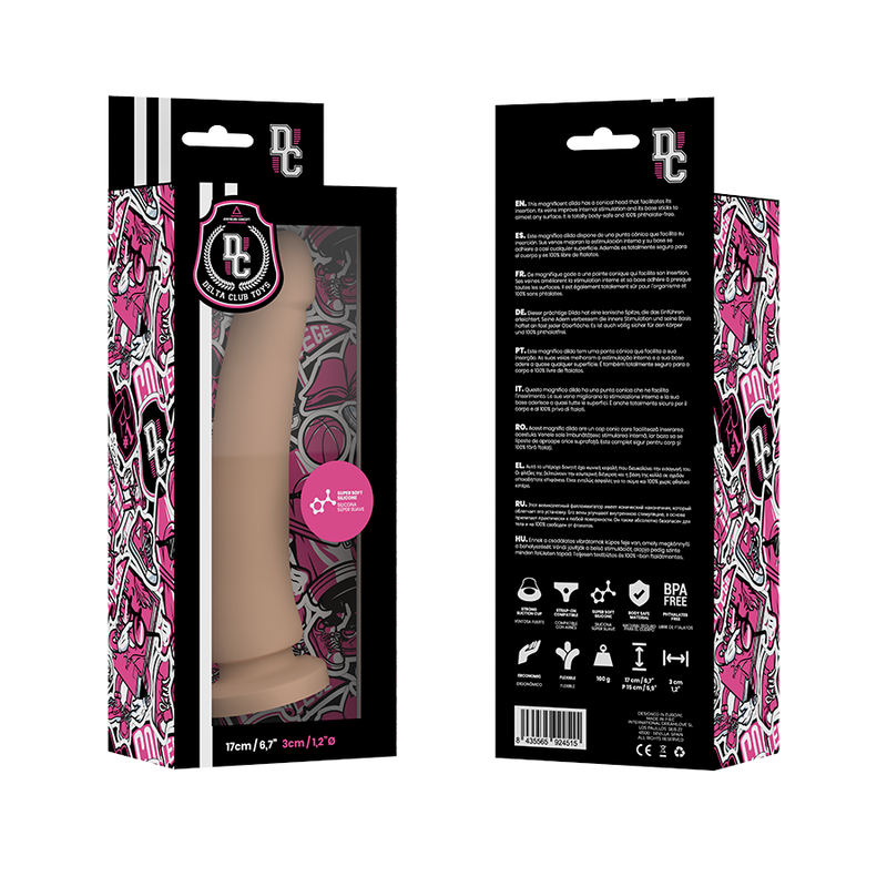 DELTA CLUB - TOYS DILDO NATURAL MEDICAL SILICONE 17 CM -O- 3 CM - NOCTURNA DESIRES