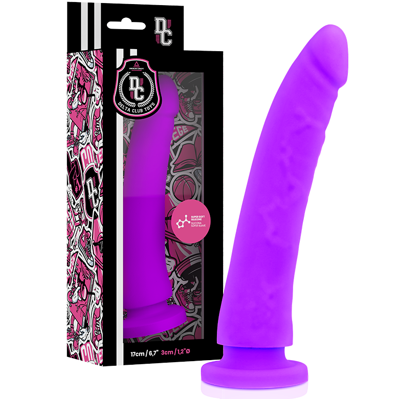 DELTA CLUB - TOYS LILAC DILDO MEDICAL SILICONE 17 CM -O- 3 CM - NOCTURNA DESIRES