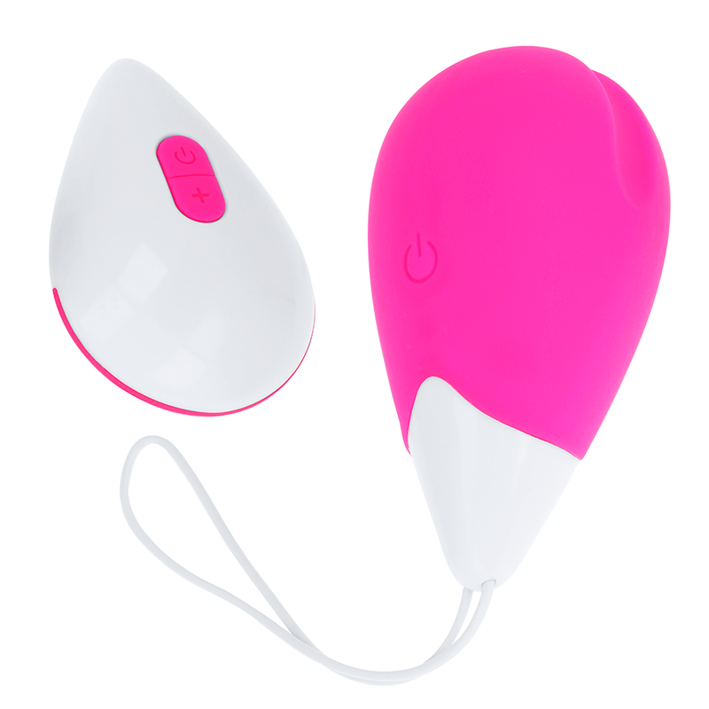OHMAMA - TEXTURED VIBRATING EGG 10 MODES PINK AND WHITE - NOCTURNA DESIRES
