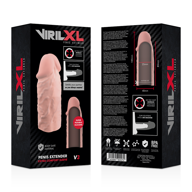 VIRILXL - LIQUID SILICONE V3 NATURAL PENIS EXTENSION - NOCTURNA DESIRES