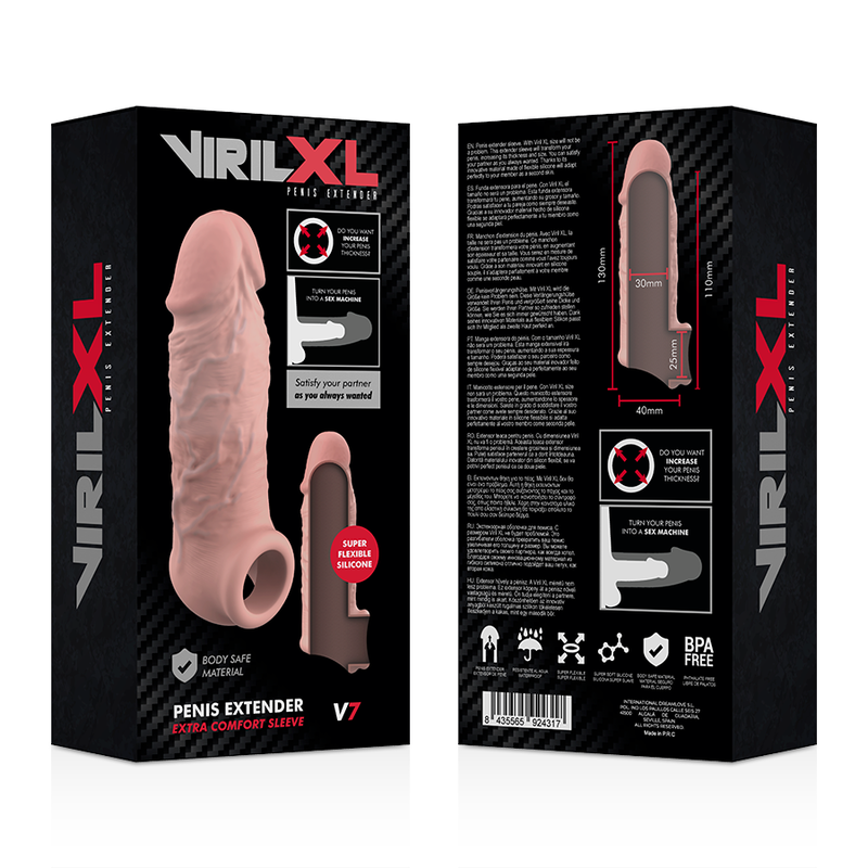 VIRILXL - LIQUID SILICONE V7 NATURAL PENIS EXTENSION - NOCTURNA DESIRES