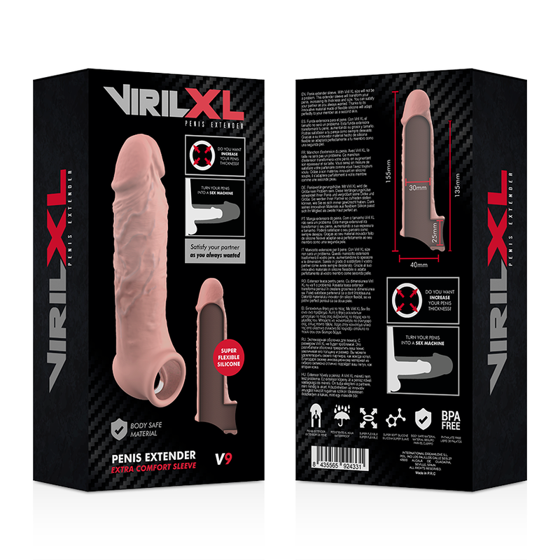 VIRILXL - LIQUID SILICONE V9 NATURAL PENIS EXTENSION - NOCTURNA DESIRES