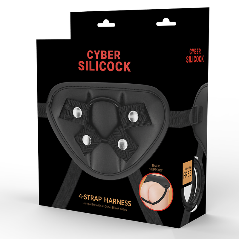 CYBER SILICOCK - STRAP-ON HARNESS WITH 3 RINGS FREE - NOCTURNA DESIRES