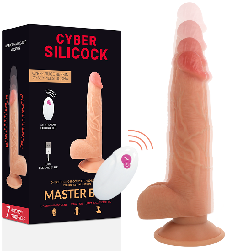 CYBER SILICOCK - REMOTE CONTROL REALISTIC MASTER BEN 23.88 CM -O- 4.3 CM - NOCTURNA DESIRES