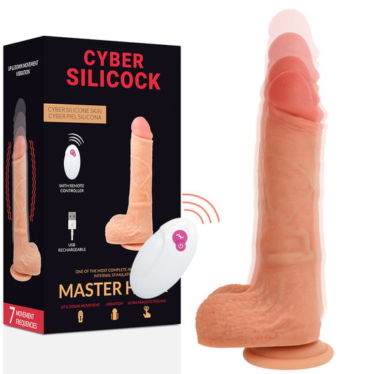 CYBER SILICOCK - REMOTE CONTROL REALISTIC MASTER HUCK 20.9 CM -O- 4 CM - NOCTURNA DESIRES