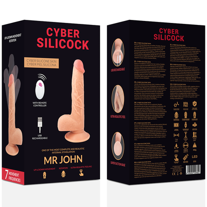CYBER SILICOCK - REMOTE CONTROL REALISTIC MR JOHN 23.88 CM -O- 4.3 CM - NOCTURNA DESIRES