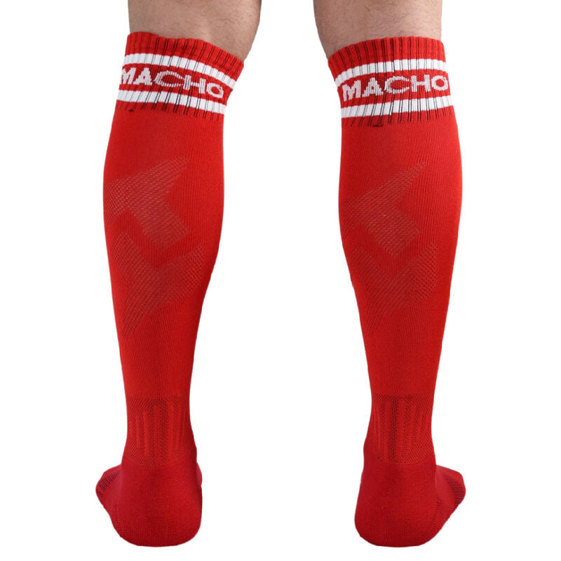 MACHO - LONG SOCKS ONE SIZE RED - NOCTURNA DESIRES