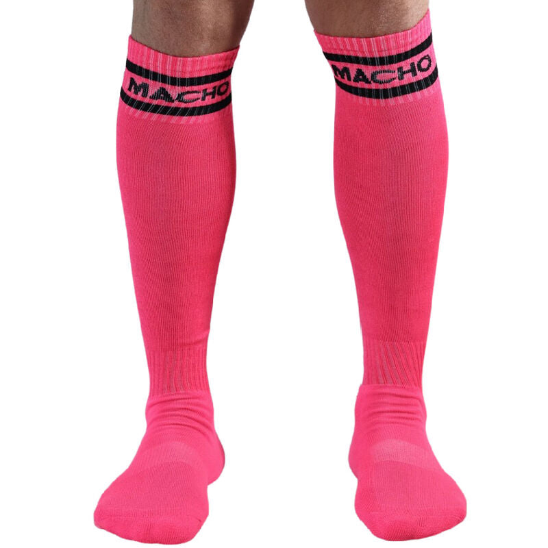 MACHO - LONG SOCKS ONE SIZE PINK - NOCTURNA DESIRES