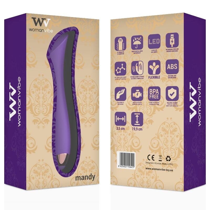 WOMANVIBE - MANDY "K" POINT SILICONE RECHARGEABLE VIBRATOR WOMANVIBE  NOCTURNA DESIRES