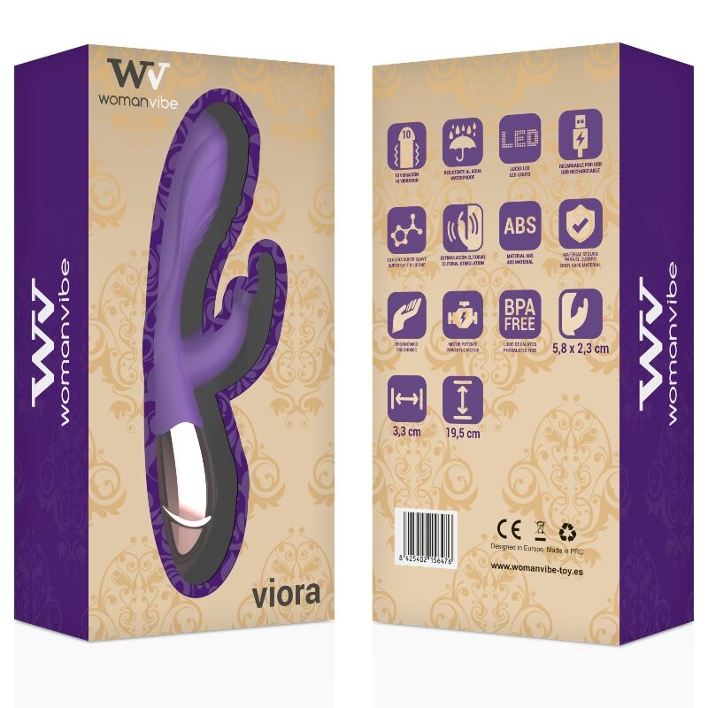 WOMANVIBE - VIORA SILICONE RECHARGEABLE VIBRATOR WOMANVIBE  NOCTURNA DESIRES