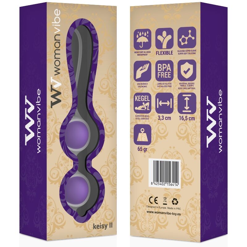WOMANVIBE - KEISY II SILICONE BALLS WOMANVIBE  NOCTURNA DESIRES