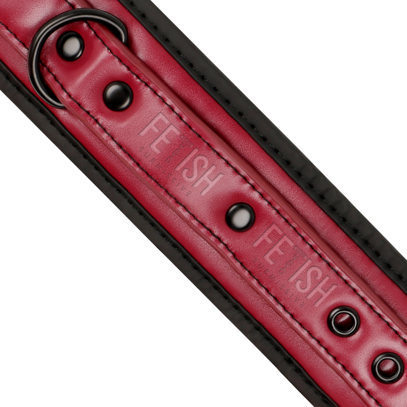 FETISH SUBMISSIVE DARK ROOM - VEGAN LEATHER HANDCUFFS WITH NEOPRENE LINING - NOCTURNA DESIRES
