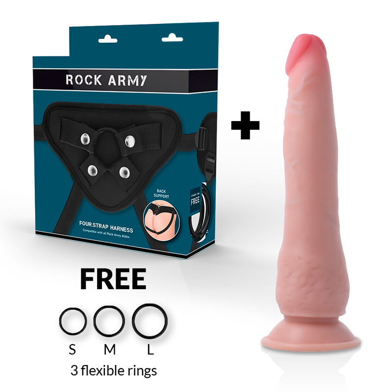 ROCKARMY - HARNESS + DUAL DENSITY CRUSADER 21.5 CM -O- 4.46 CM - NOCTURNA DESIRES