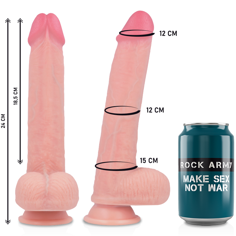 ROCKARMY - ARN S + LIQUID SILICONE DILDO PREMIUM KINGCOBRA 24 CM -O- 4.77 CM - NOCTURNA DESIRES