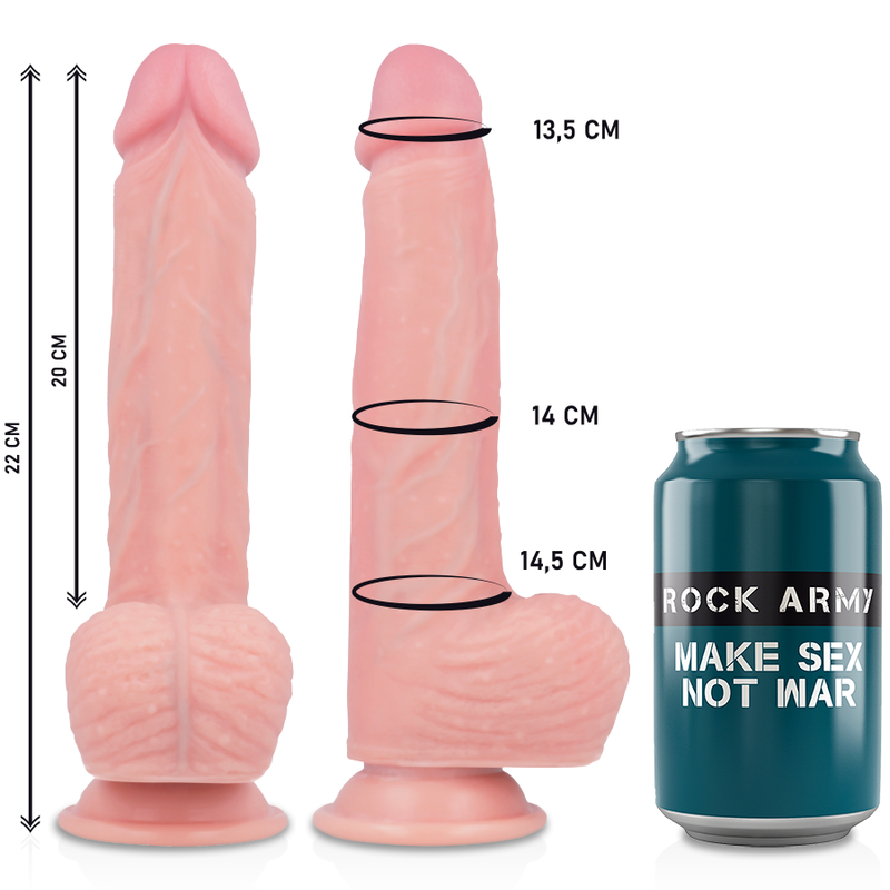 ROCKARMY - HARNESS + LIQUID SILICONE VIBRATOR PREMIUM APACHE REMOTE CONTROL 20.5 CM -O- 4.62 CM - NOCTURNA DESIRES