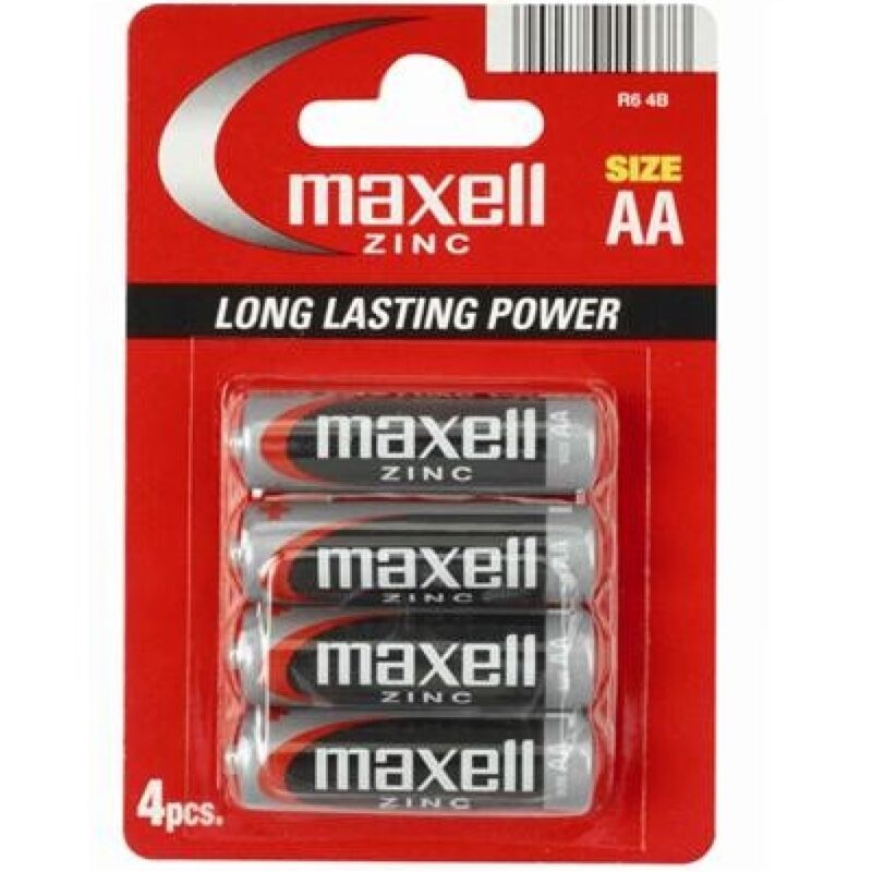 MAXELL - PILA SALINA MANGANESO AA R6 * 4 UNITS - NOCTURNA DESIRES