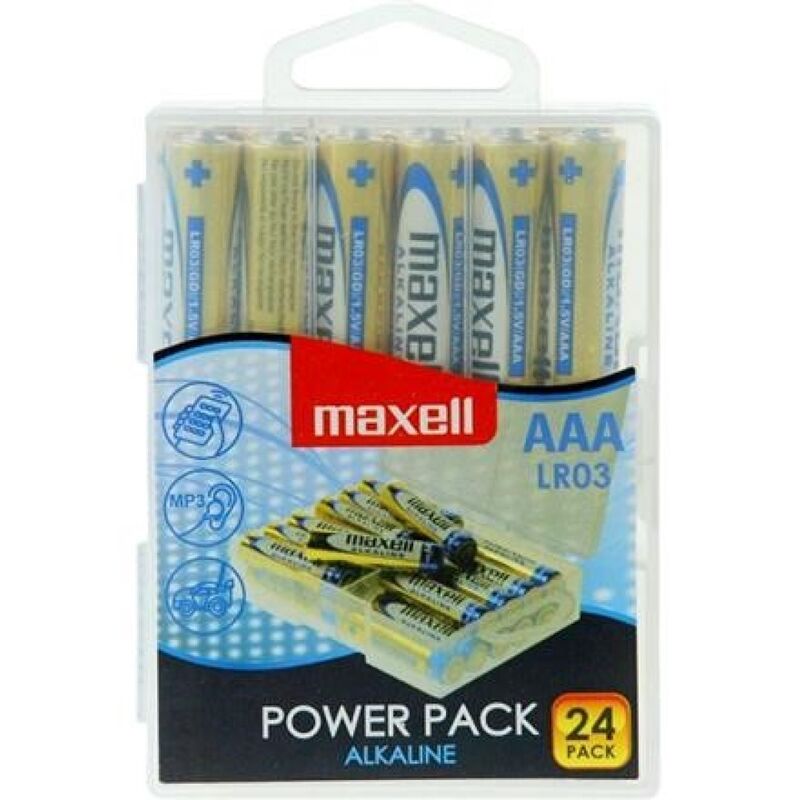 MAXELL - ALKALINE BATTERY AAA LR03 PACK * 24 BATTERIES - NOCTURNA DESIRES