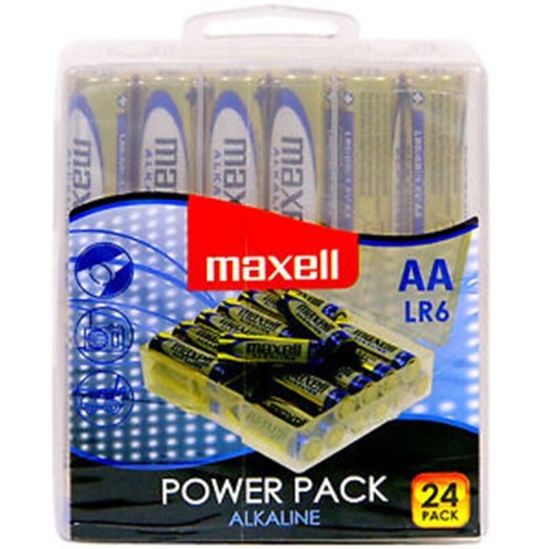 MAXELL - ALKALINE BATTERY AA LR6 PACK * 24 BATTERIES - NOCTURNA DESIRES