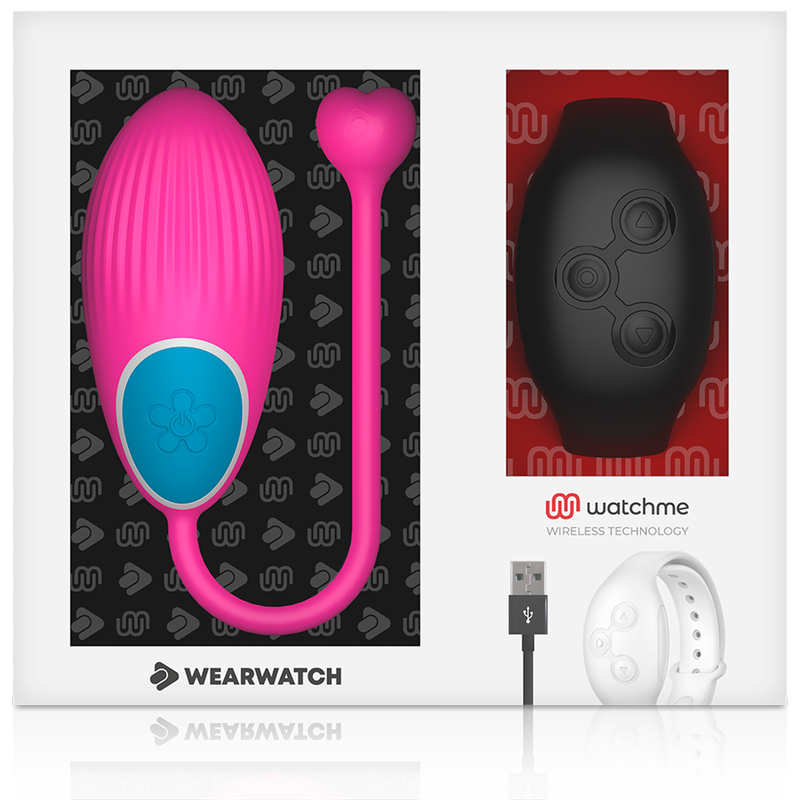 WEARWATCH - WATCHME TECHNOLOGY REMOTE CONTROL EGG FUCHSIA / JET - NOCTURNA DESIRES