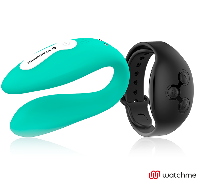 WEARWATCH - DUAL TECHNOLOGY VIBRATOR WATCHME AQUAMARINE / JET - NOCTURNA DESIRES